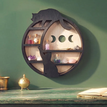 FNYDOX Crystal Display Shelf (Cats & The Moon)