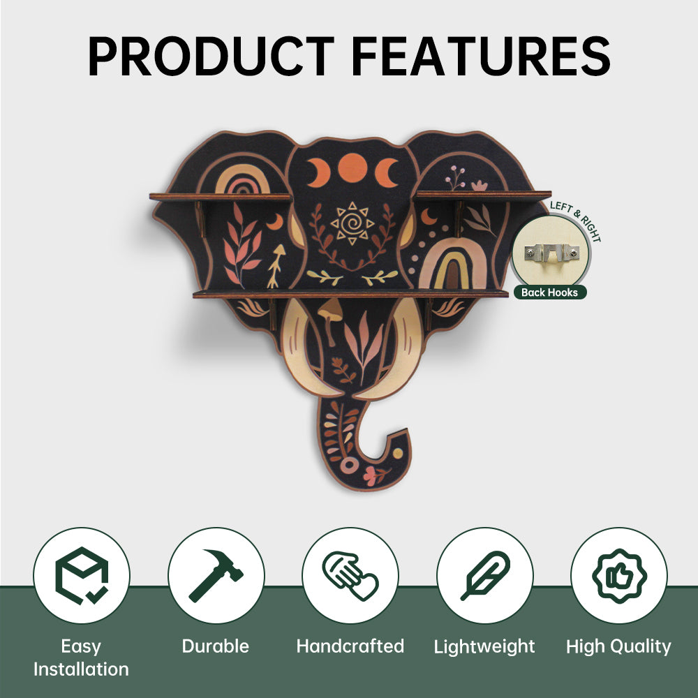 [Floating Shelf]1pc Wooden Wall Shelf, Crystal Display Shelf For Living Room, Bedroom, Rock Gem Stone Storage Organizer, Essential Oil Holder Hanging Case, Meditation Art Spiritual Gift, Wall Decoration, Perfect Gift