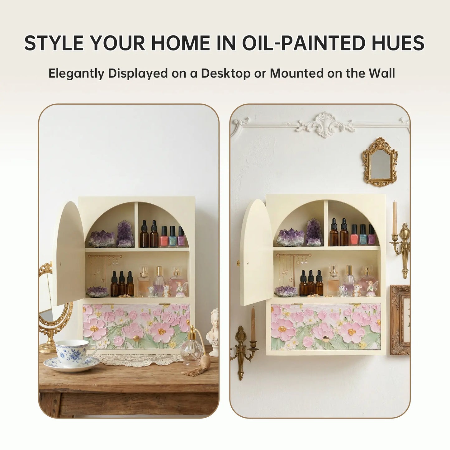 FNYDOX Storage Cabinet Boho Wall Decor