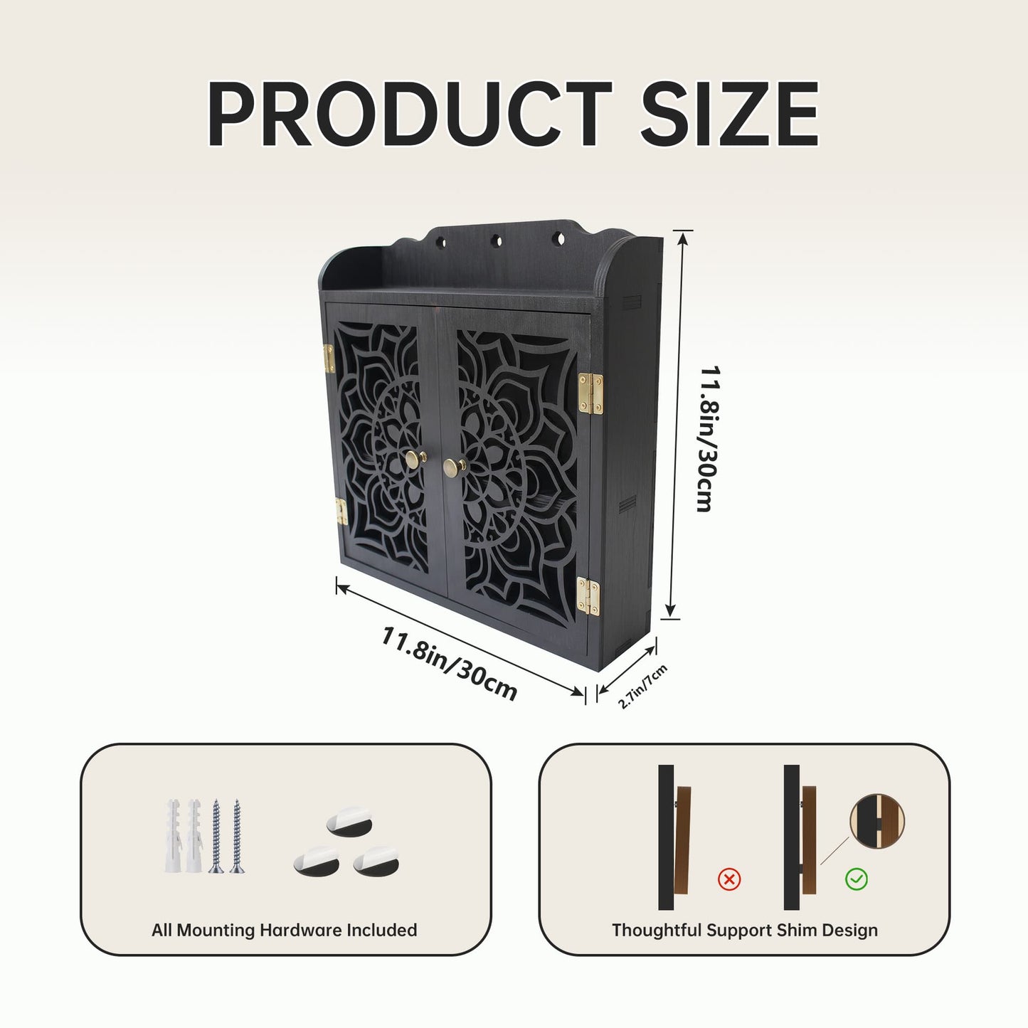 FNYDOX Black Desktop Cabinet
