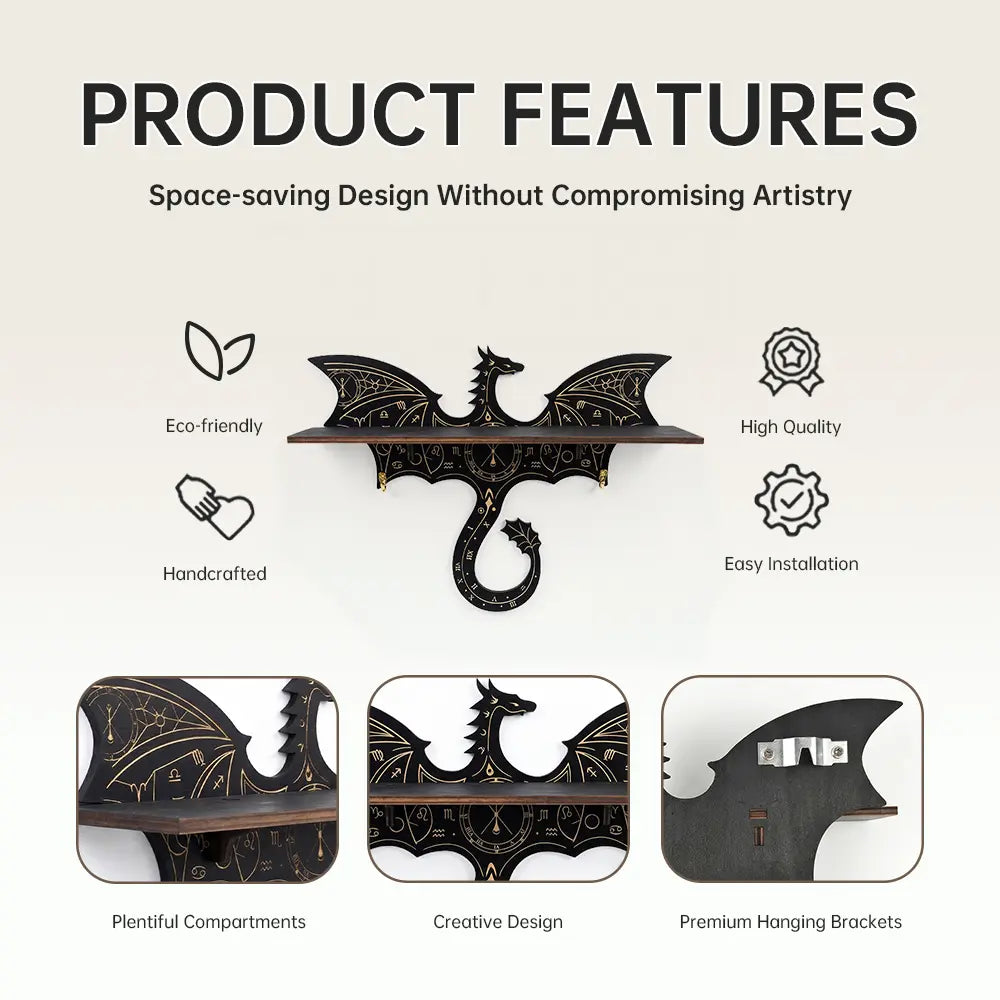 FNYDOX Fantasy Decor Dragon Shelf