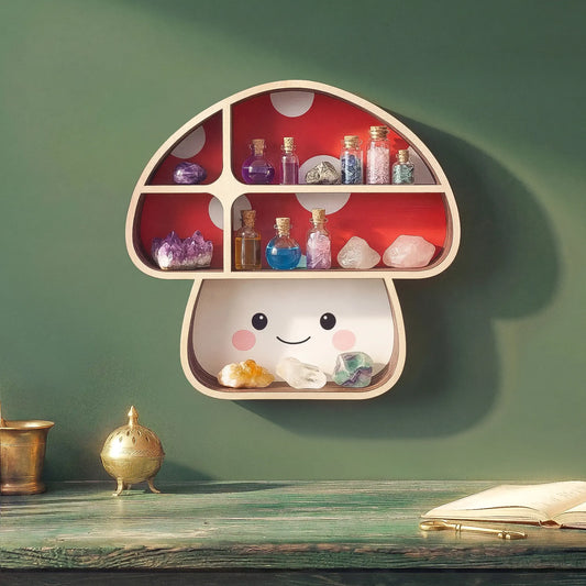 FNYDOX Cute Mushroom Shelf