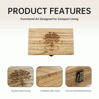 FNYDOX Wooden Memory Box for Keepsakes
