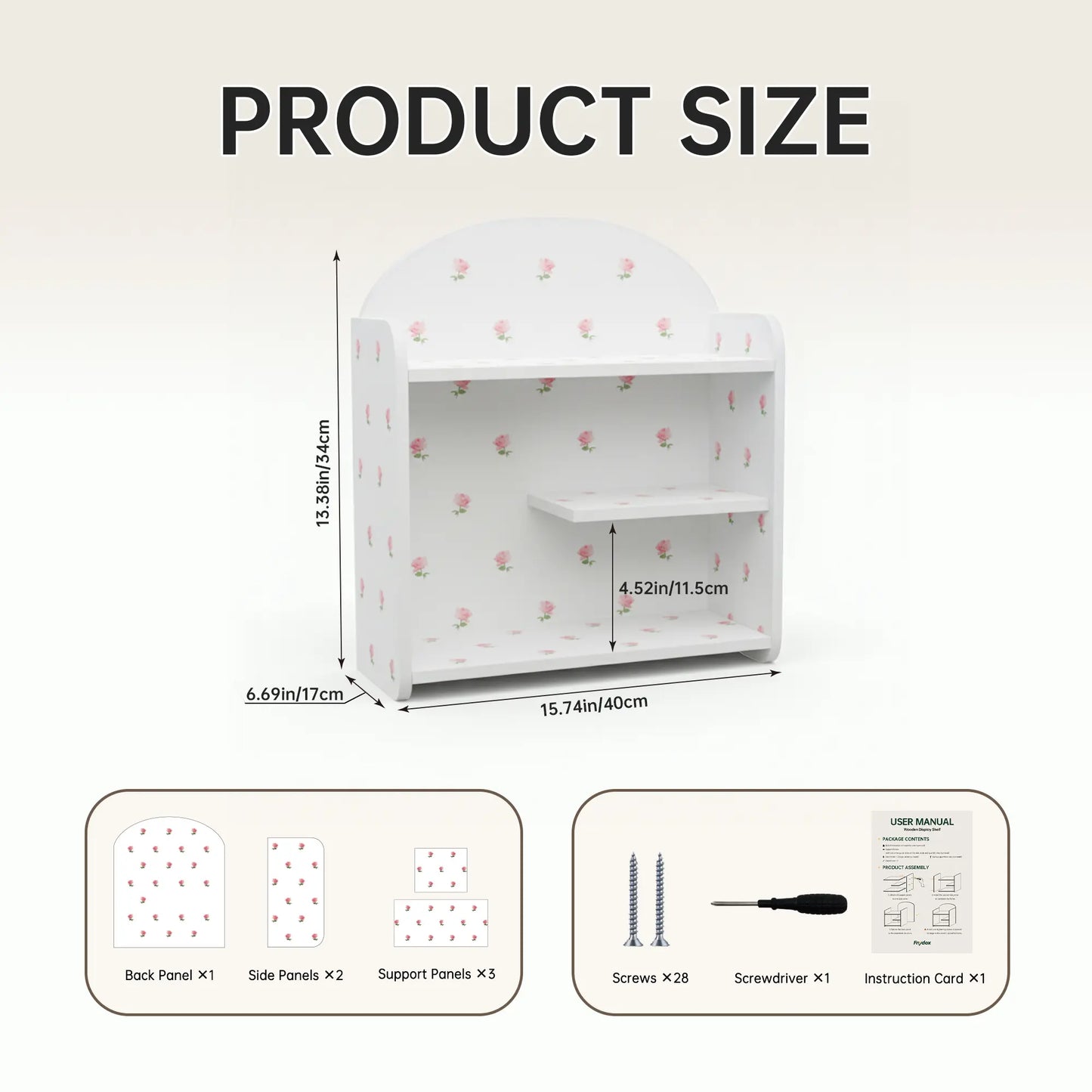 FNYDOX Desk Shelf Desktop Organizer (White)