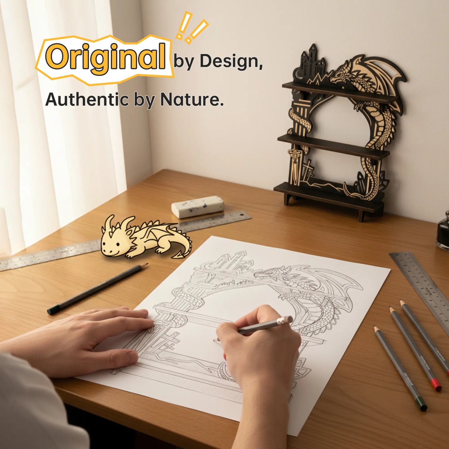 FNYDOX Trinket Shelf with Light (Dragon)