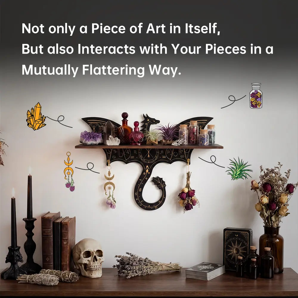 FNYDOX Fantasy Decor Dragon Shelf