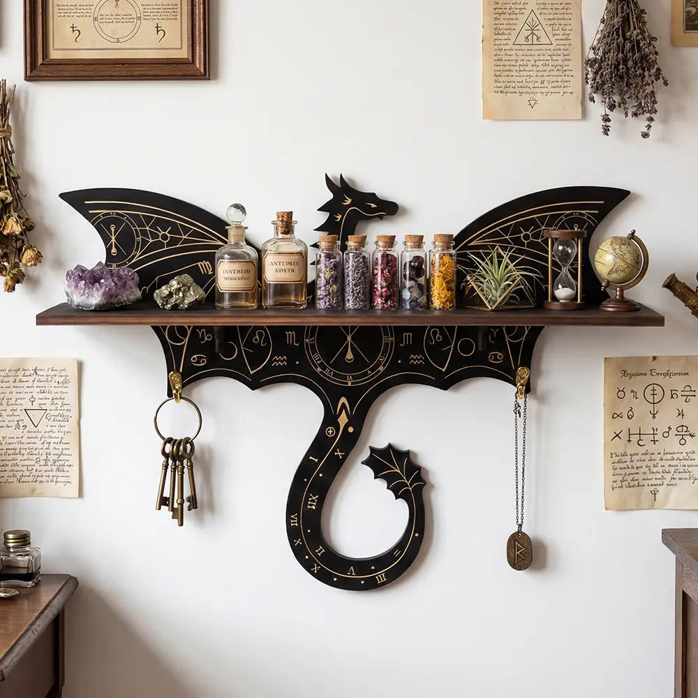FNYDOX Fantasy Decor Dragon Shelf