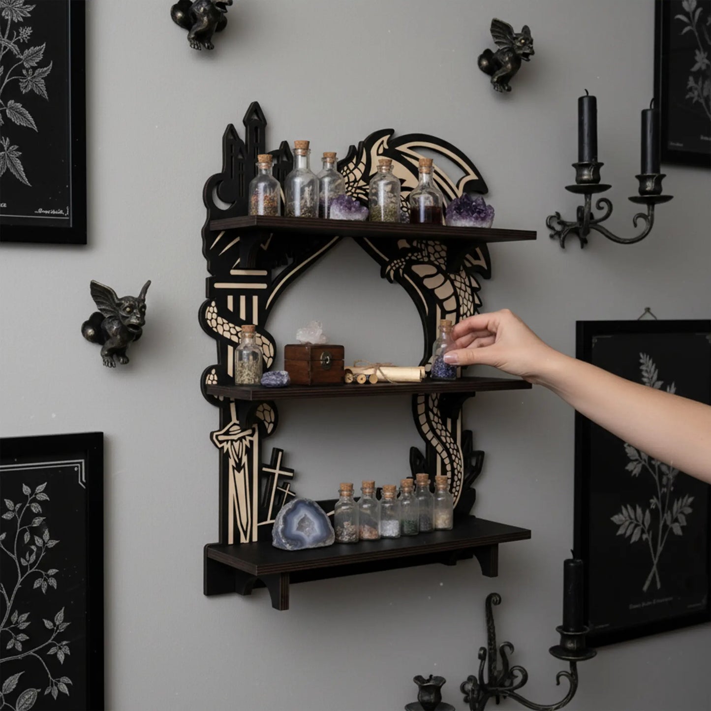 FNYDOX Trinket Shelf with Light (Dragon)