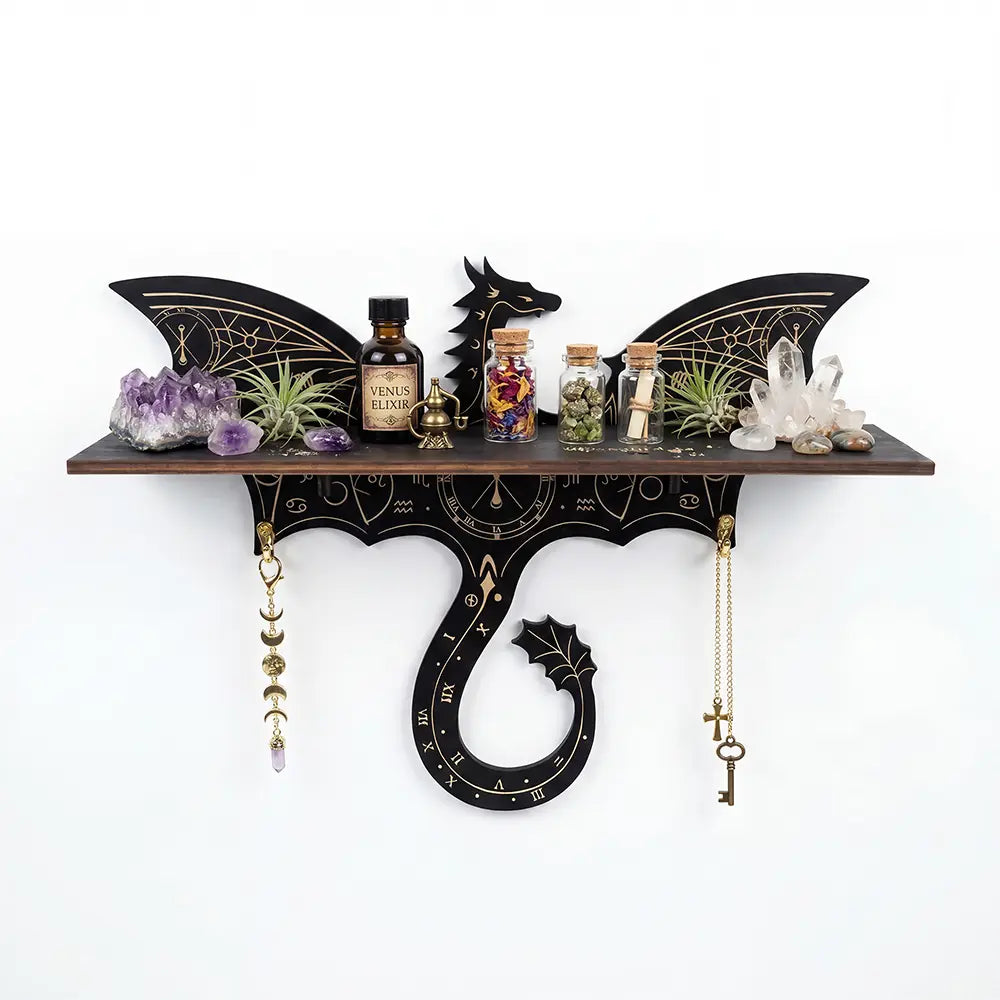 FNYDOX Fantasy Decor Dragon Shelf