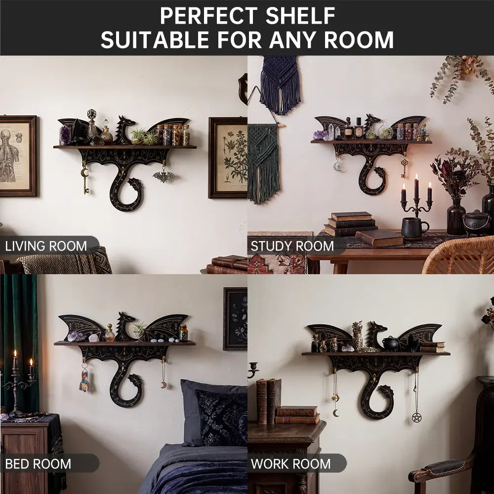 FNYDOX Fantasy Decor Dragon Shelf