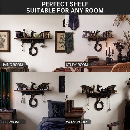 FNYDOX Fantasy Decor Dragon Shelf