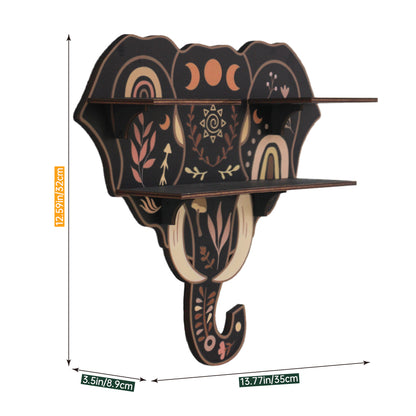 [Floating Shelf]1pc Wooden Wall Shelf, Crystal Display Shelf For Living Room, Bedroom, Rock Gem Stone Storage Organizer, Essential Oil Holder Hanging Case, Meditation Art Spiritual Gift, Wall Decoration, Perfect Gift