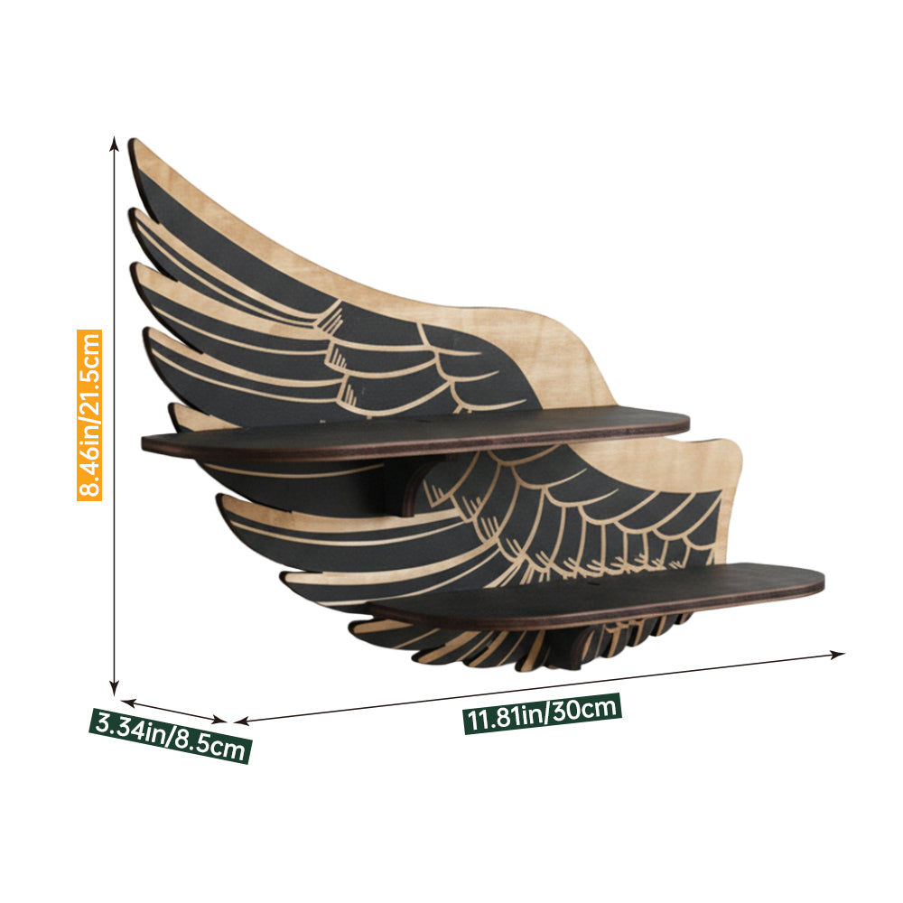 Griffin Wings Crystal Display Shelf, Rock Gem Stone Holder, Essential Oils Nail Polish Organizer, Trinket Knick Knack Shelf Wall Mounted, Witch Witchy Wiccan Home Decor