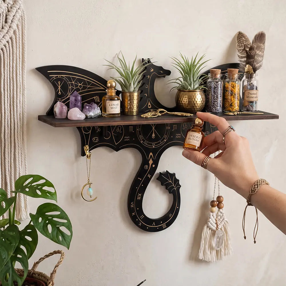 FNYDOX Fantasy Decor Dragon Shelf