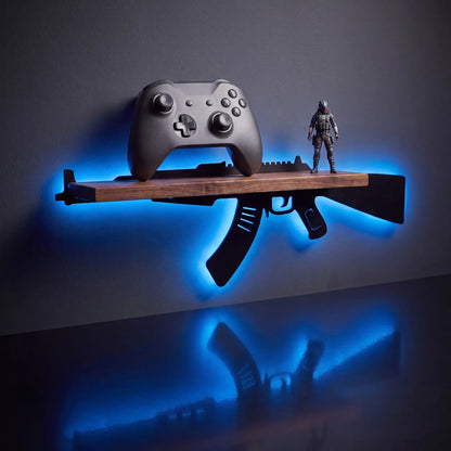 FNYDOX Man Cave Decor AK47 Gun Floating Shelves