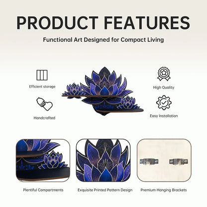FNYDOX Purple Lotus Flower Wall Shelf