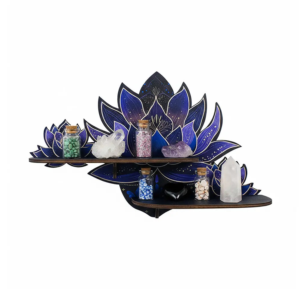 FNYDOX Purple Lotus Flower Wall Shelf