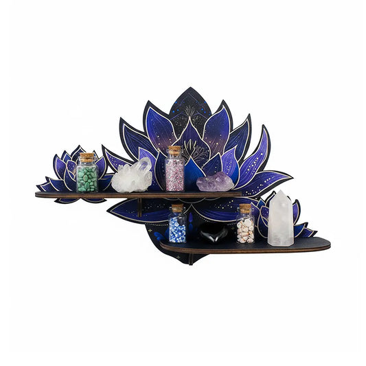 FNYDOX Purple Lotus Flower Wall Shelf