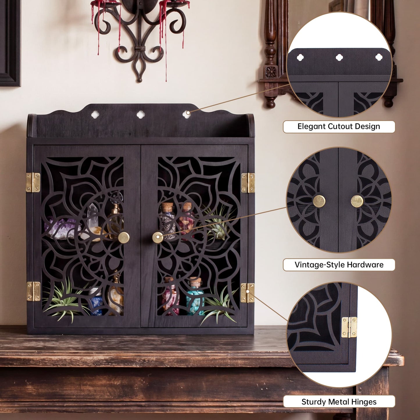 FNYDOX Black Desktop Cabinet