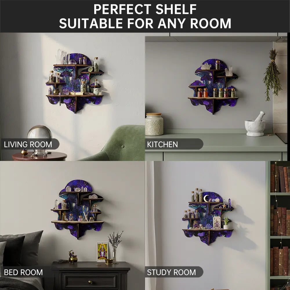FNYDOX Witchy Home Decor Mushroom Shelf