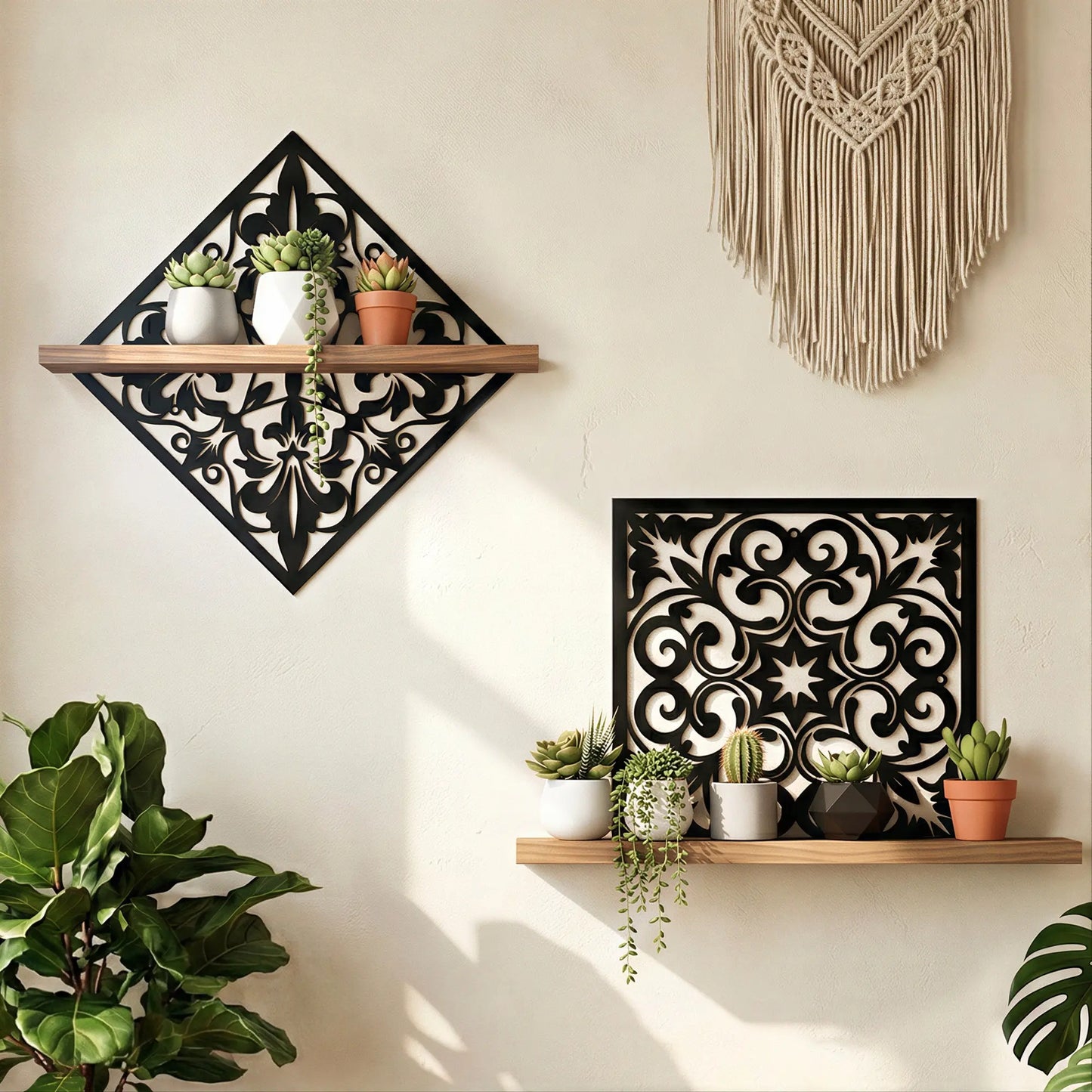 FNYDOX Metal Floating Shelf (2PCS)