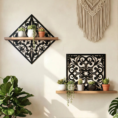 FNYDOX Metal Floating Shelf (2PCS)