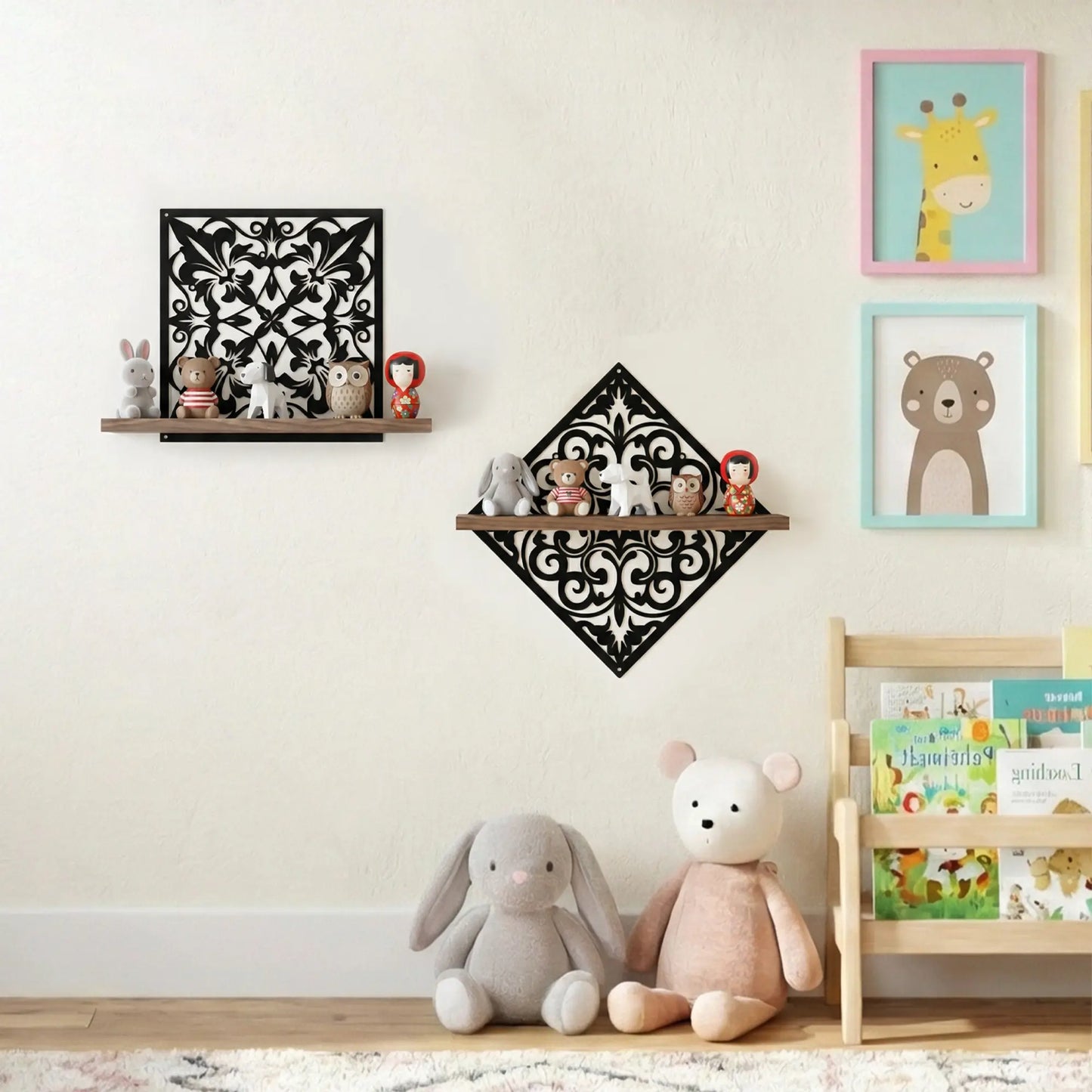FNYDOX Metal Floating Shelf (2PCS)