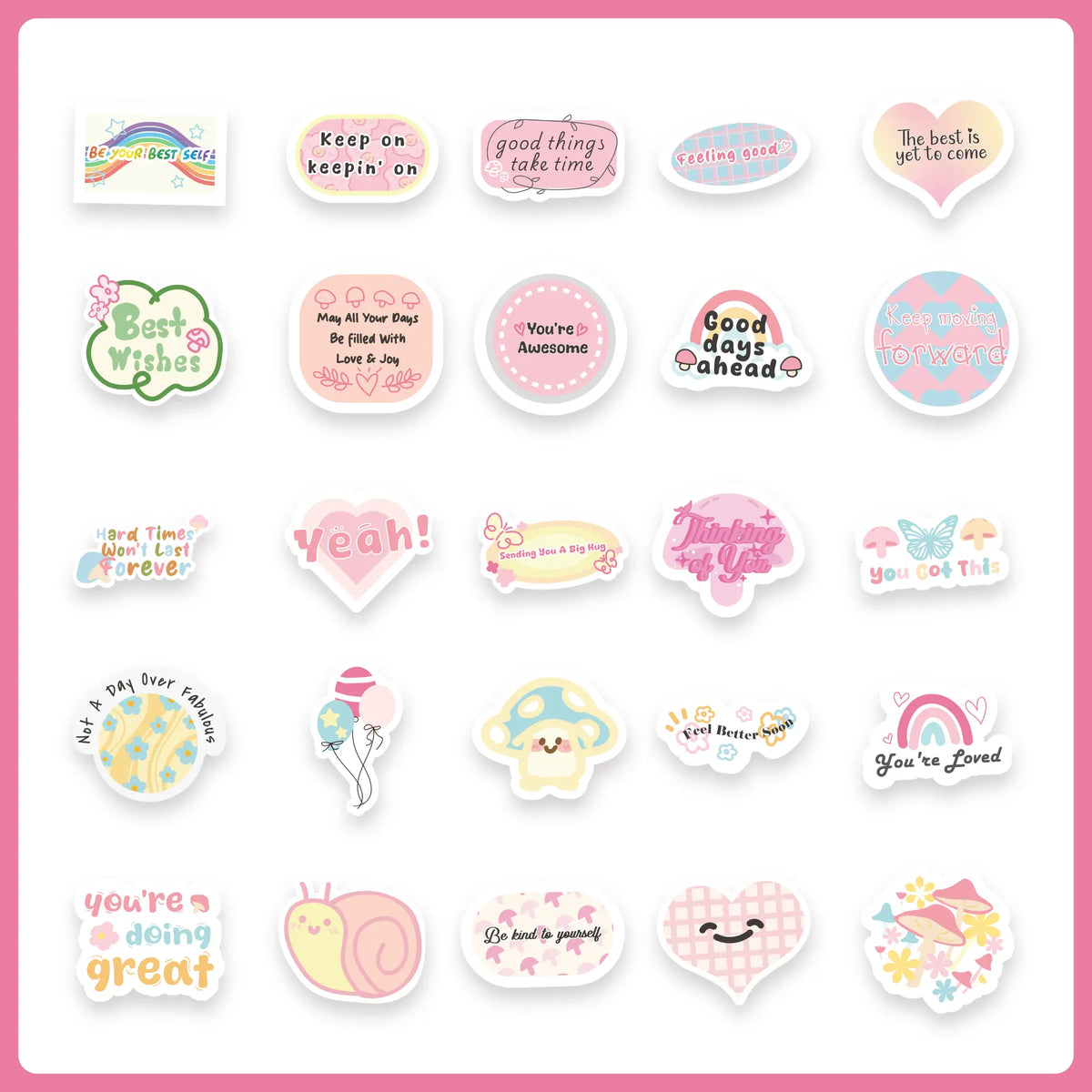 FNYDOX 50PCS Mushroom Stickers