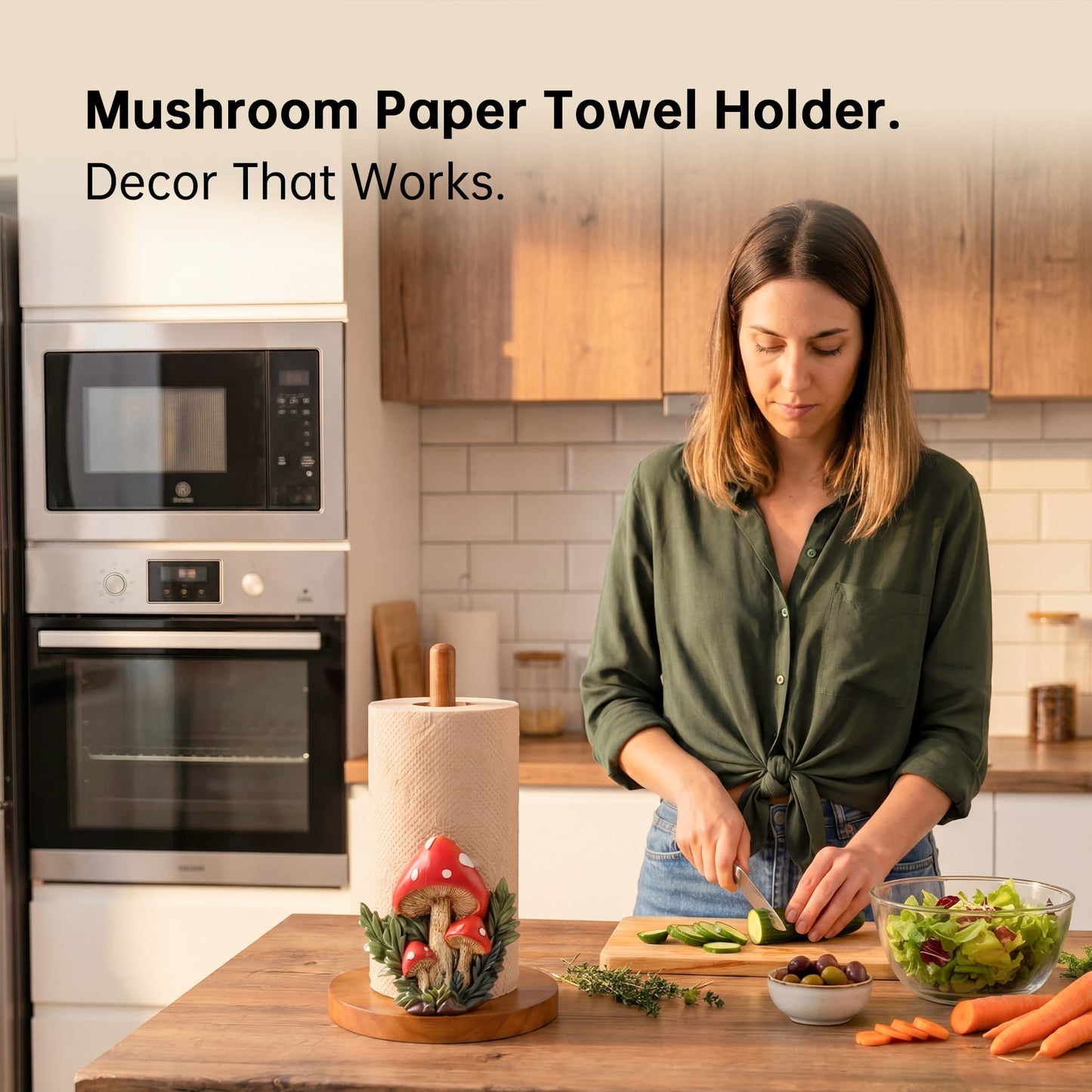 FNYDOX Mushroom Paper Towel Holder