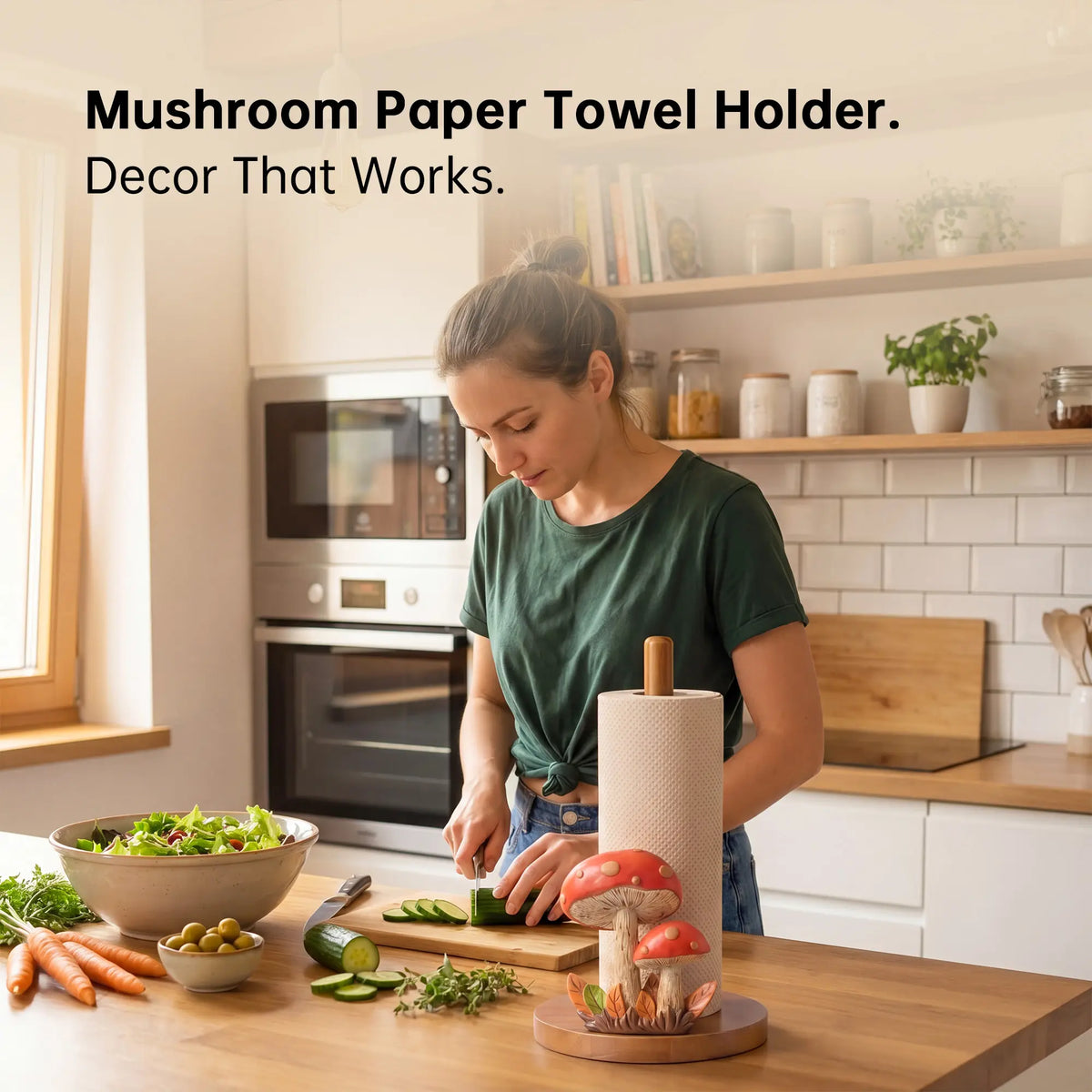 FNYDOX Mushroom Paper Towel Holder for Countertop