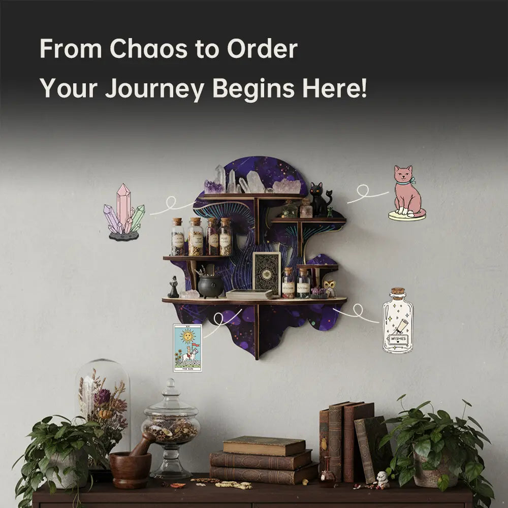 FNYDOX Witchy Home Decor Mushroom Shelf