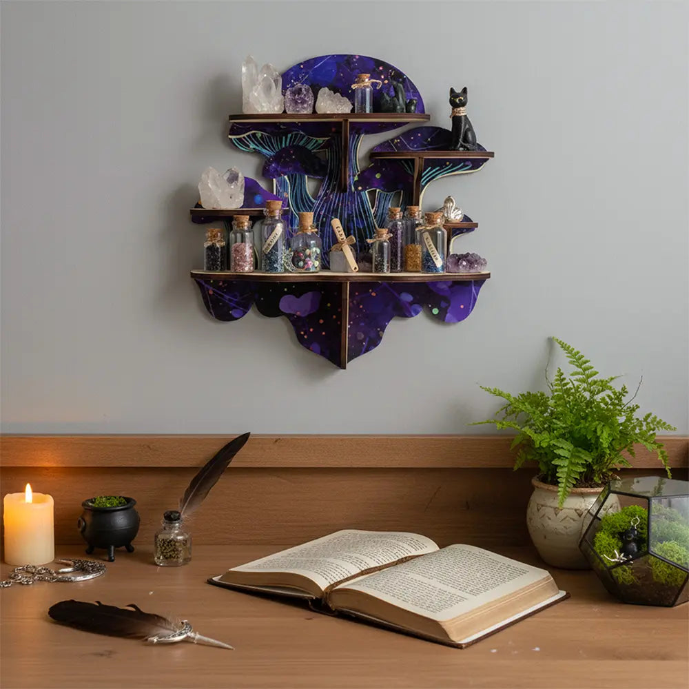 FNYDOX Witchy Home Decor Mushroom Shelf