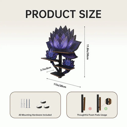 FNYDOX Lotus Flower Crystal Wall Shelf