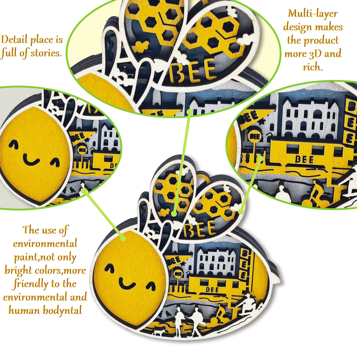 FNYDOX Bee Magnet Gift for SCAD (Savannah College of Art and Design)