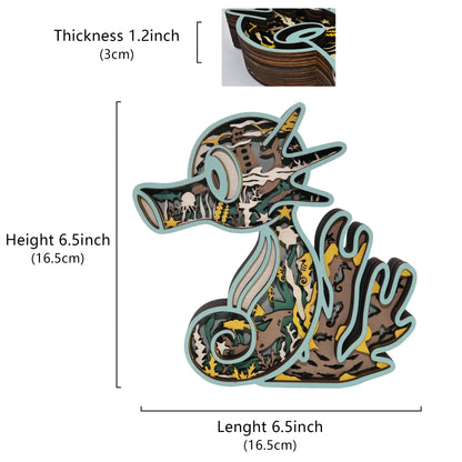 FNYDOX Fantasy Seahorse Decor
