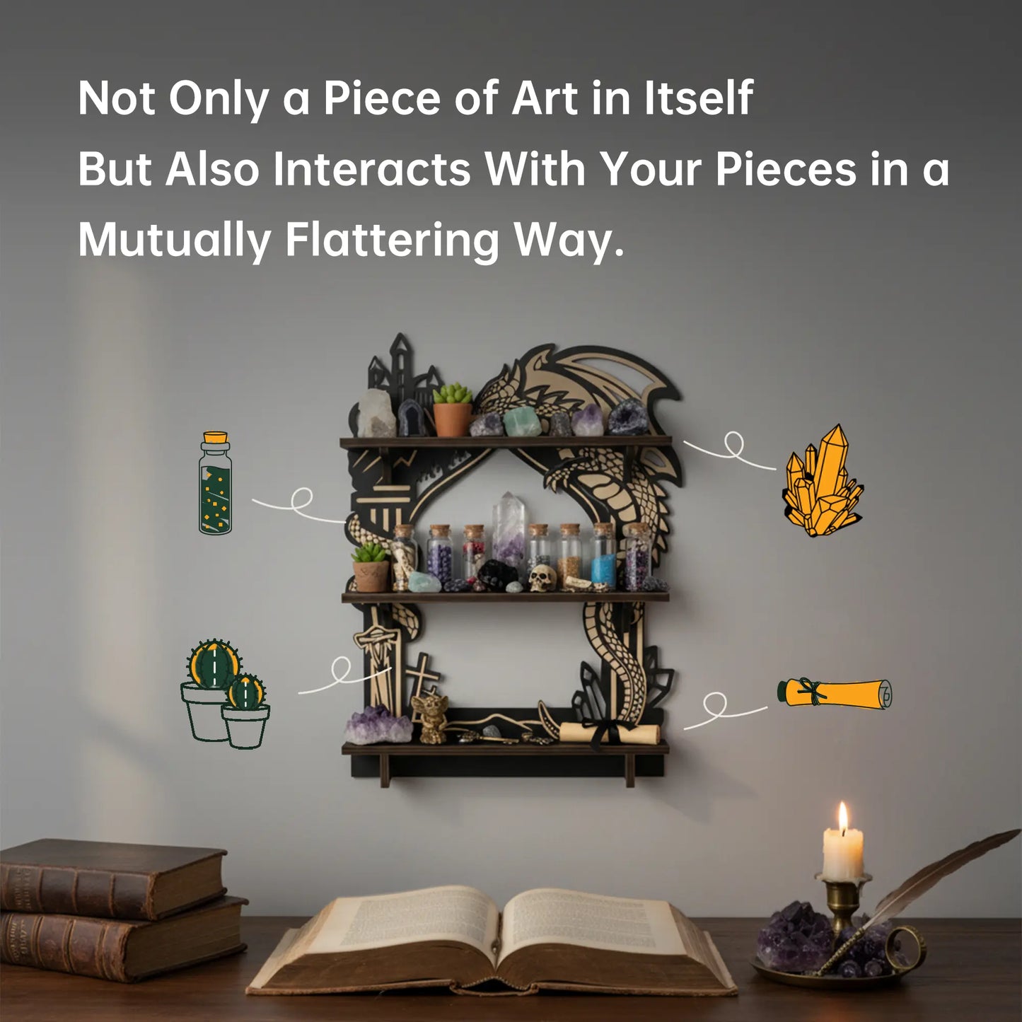 FNYDOX Trinket Shelf with Light (Dragon)