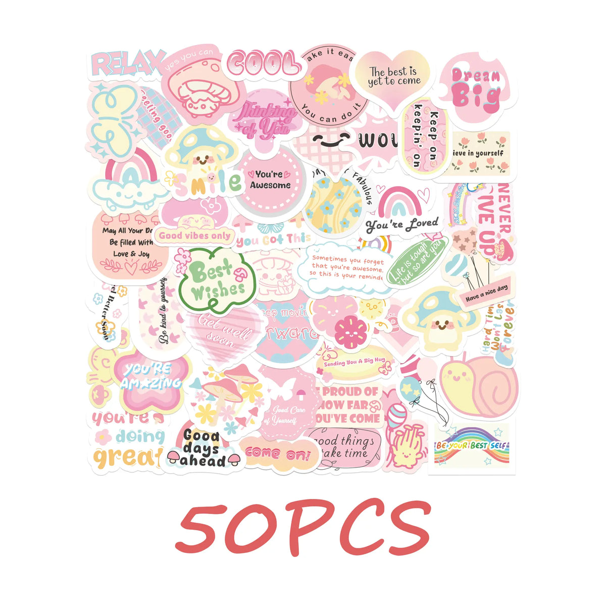 FNYDOX 50PCS Mushroom Stickers