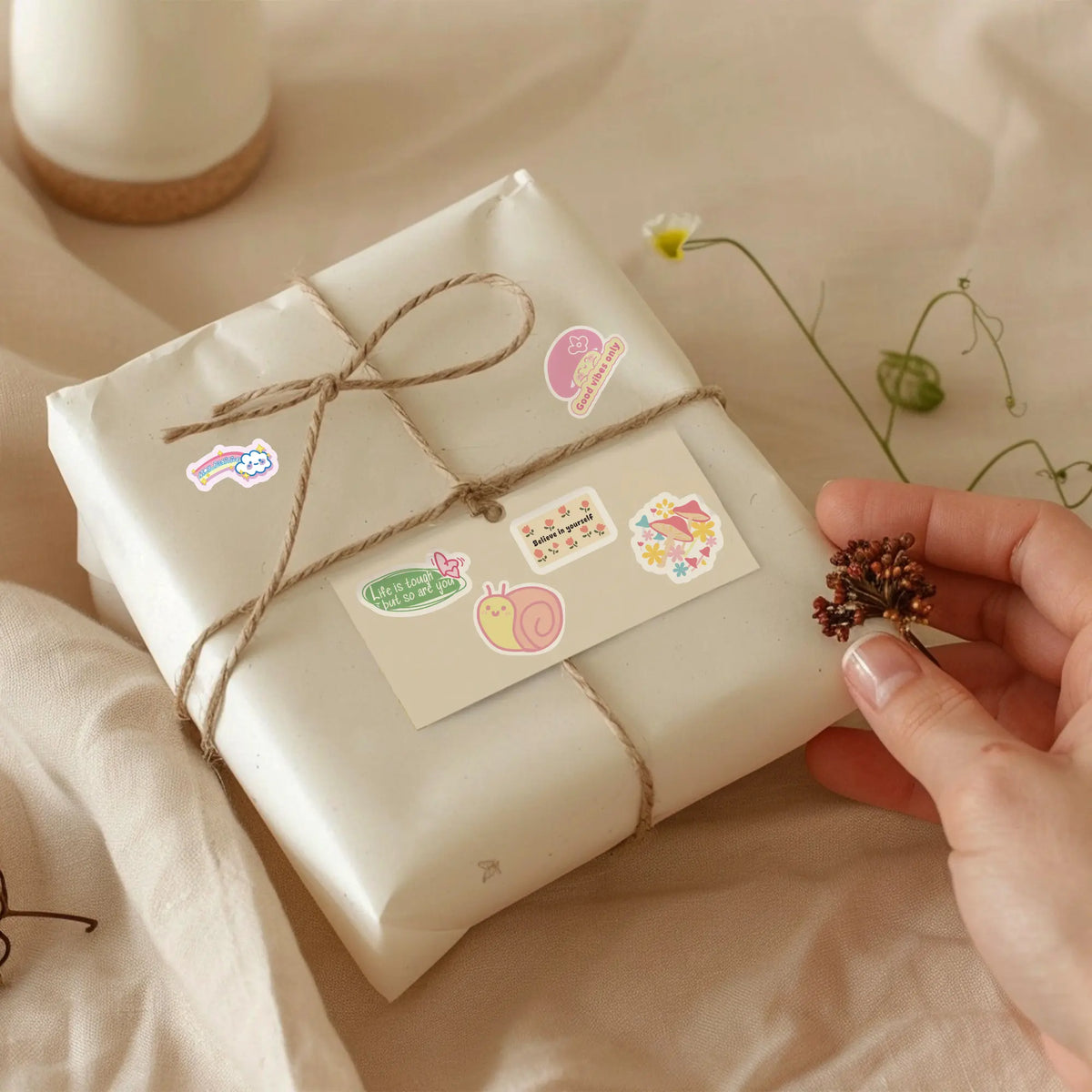 FNYDOX 50PCS Mushroom Stickers