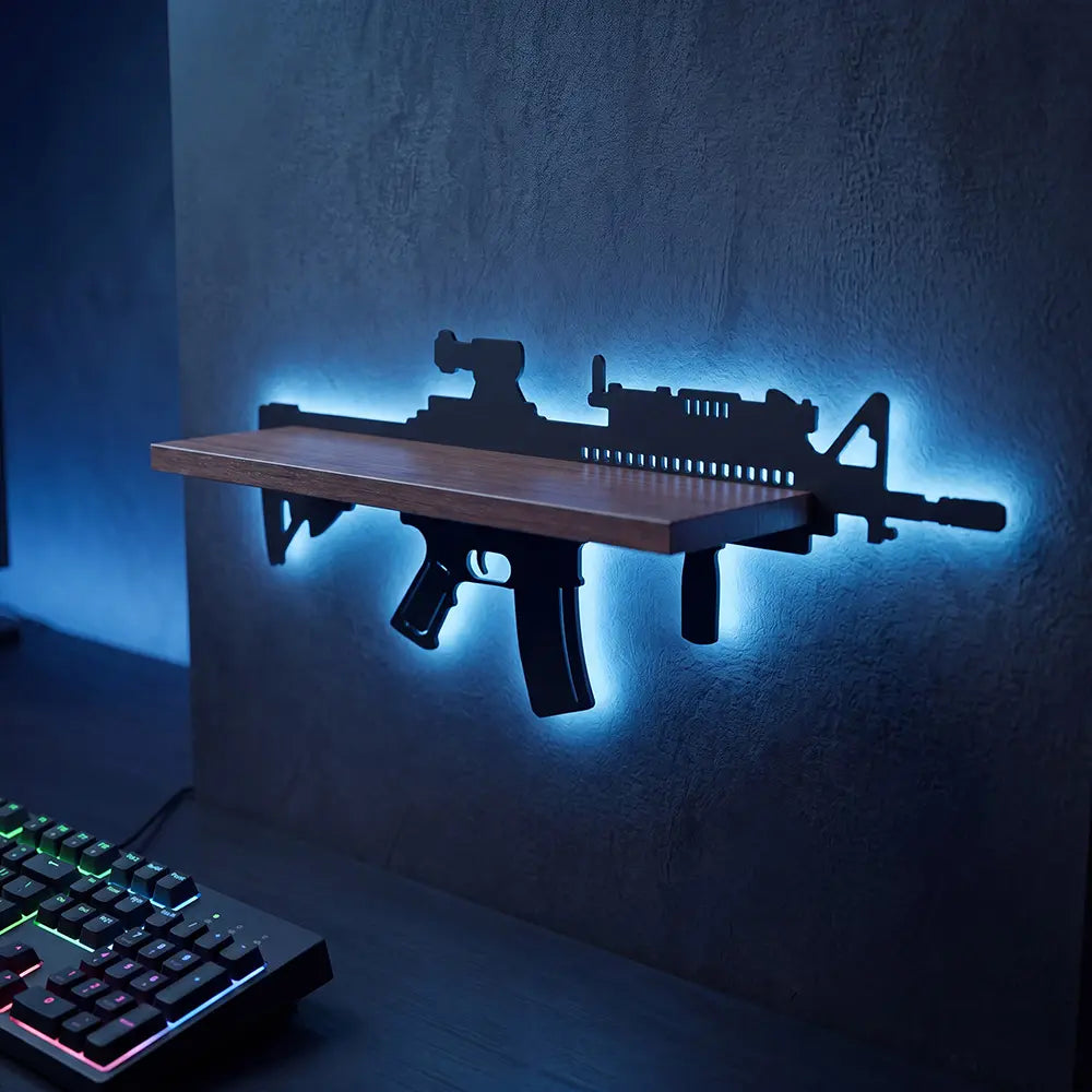 FNYDOX Room Decor for Men - M416 Gun Shelf