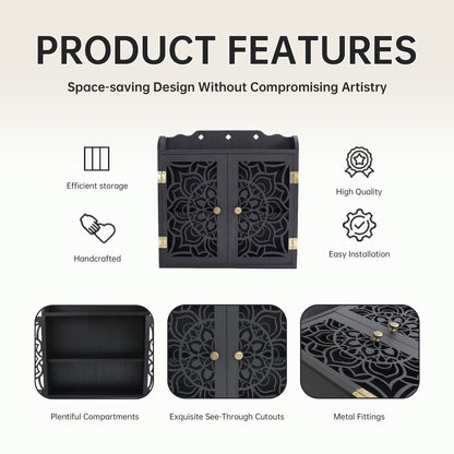 FNYDOX Black Desktop Cabinet