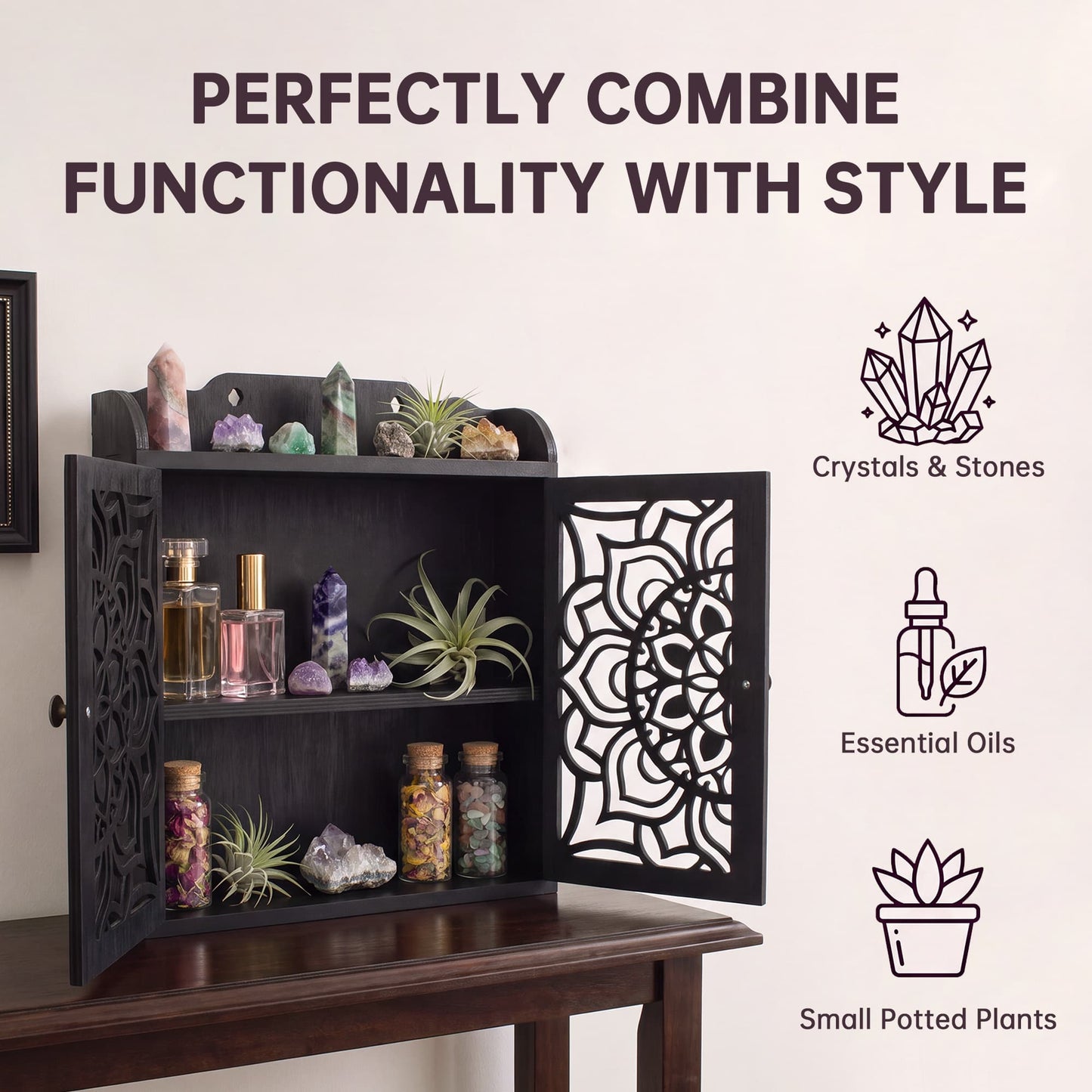 FNYDOX Black Desktop Cabinet