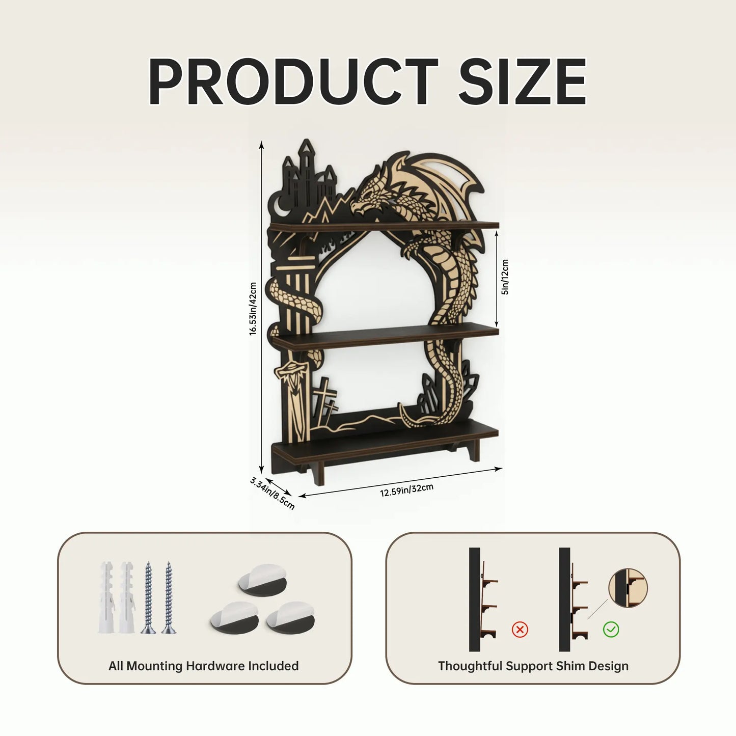 FNYDOX Trinket Shelf with Light (Dragon)