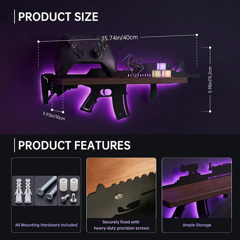 FNYDOX Room Decor for Men - M416 Gun Shelf