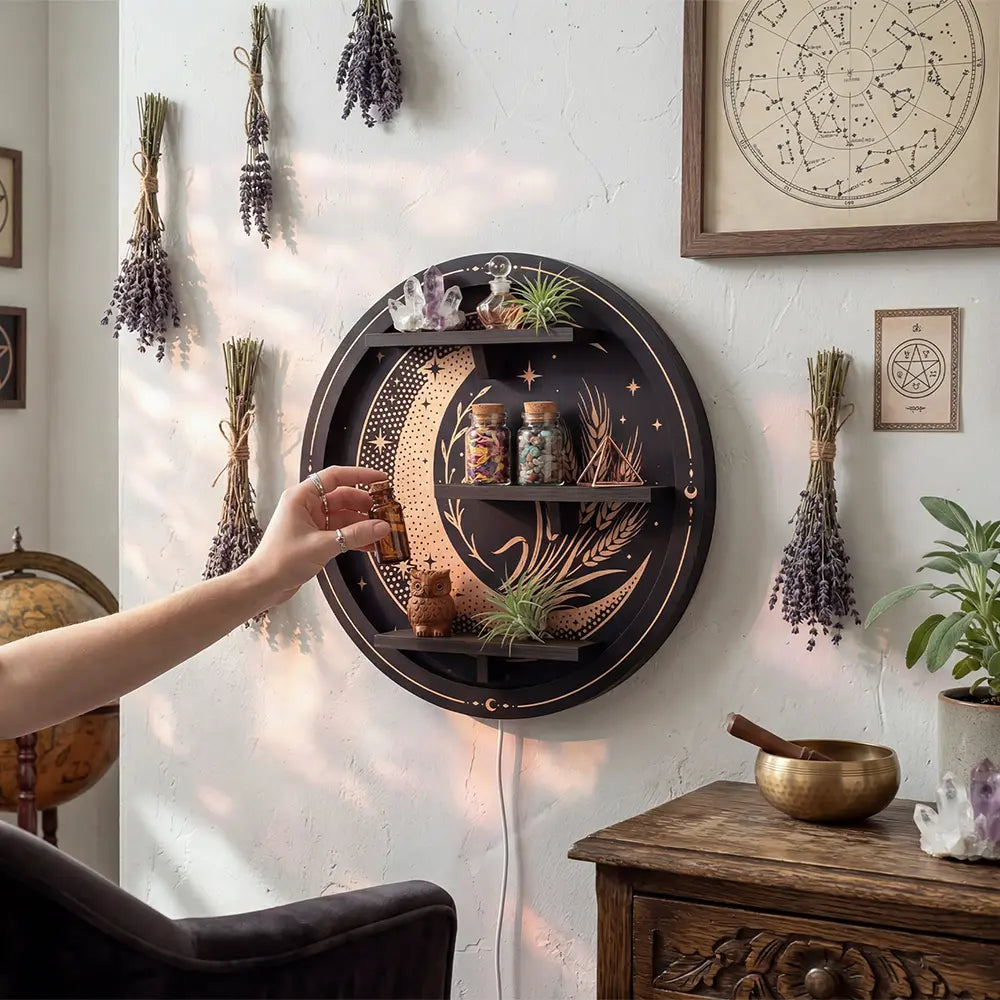 FNYDOX Moon Shelf with LED Light