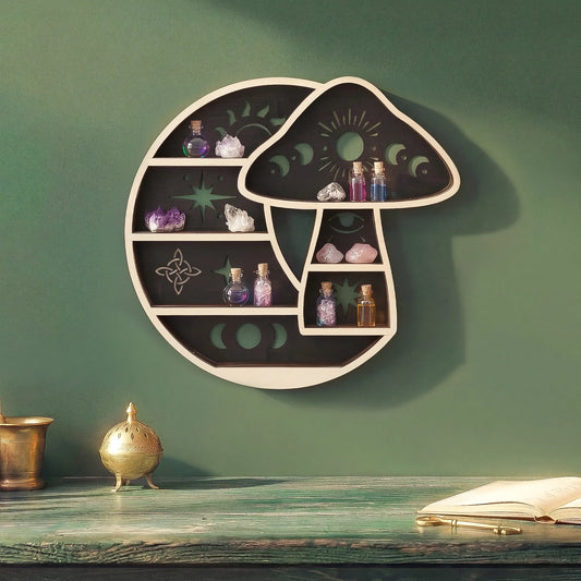 FNYDOX Mushroom on the Moon Shelf with LED Light
