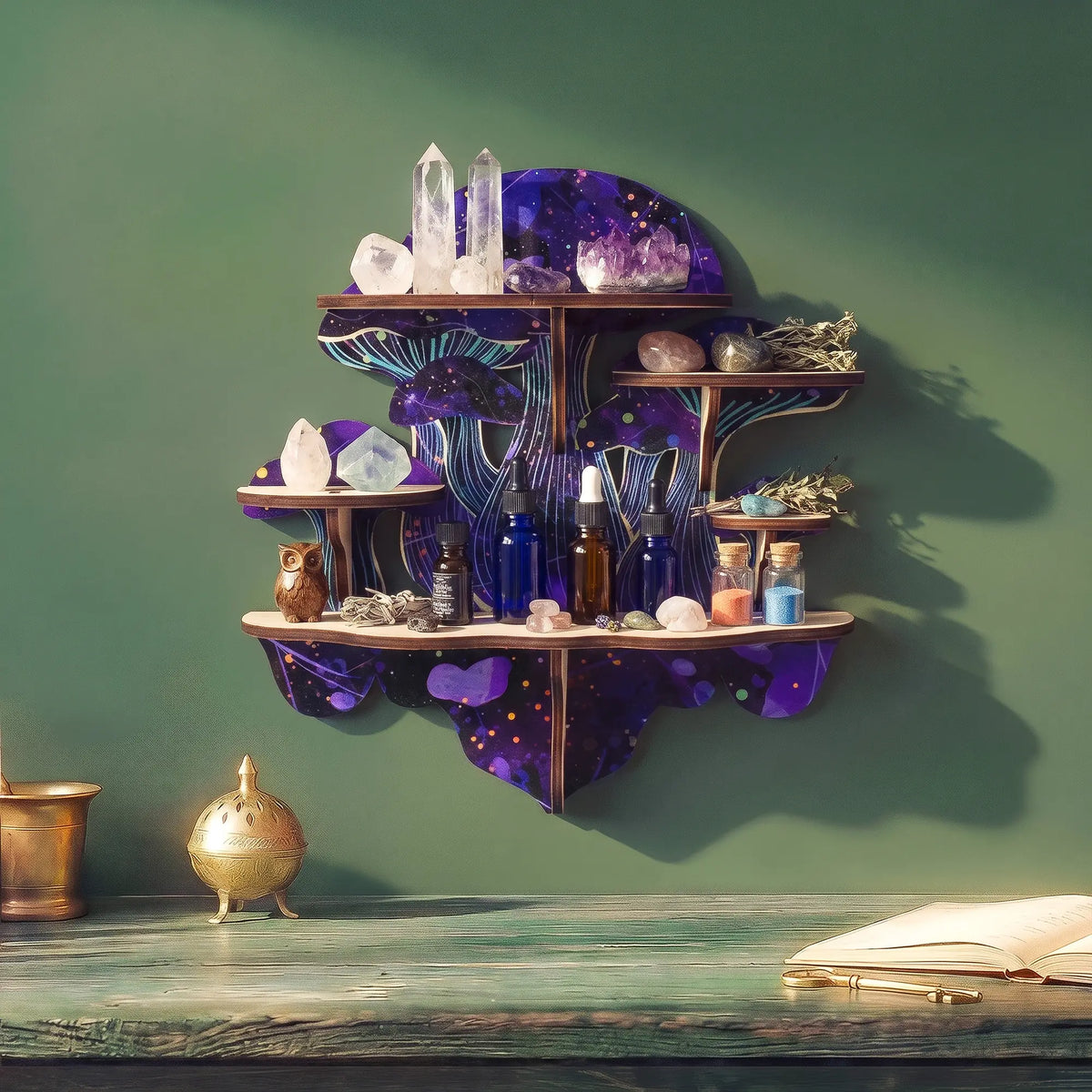 FNYDOX Witchy Home Decor Mushroom Shelf