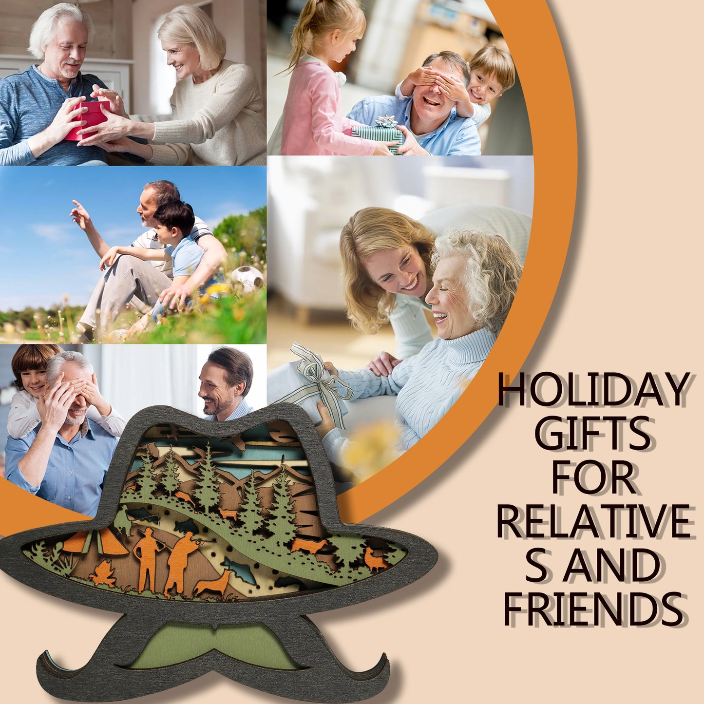 Wooden Father's Day Carving Handcraft Gift