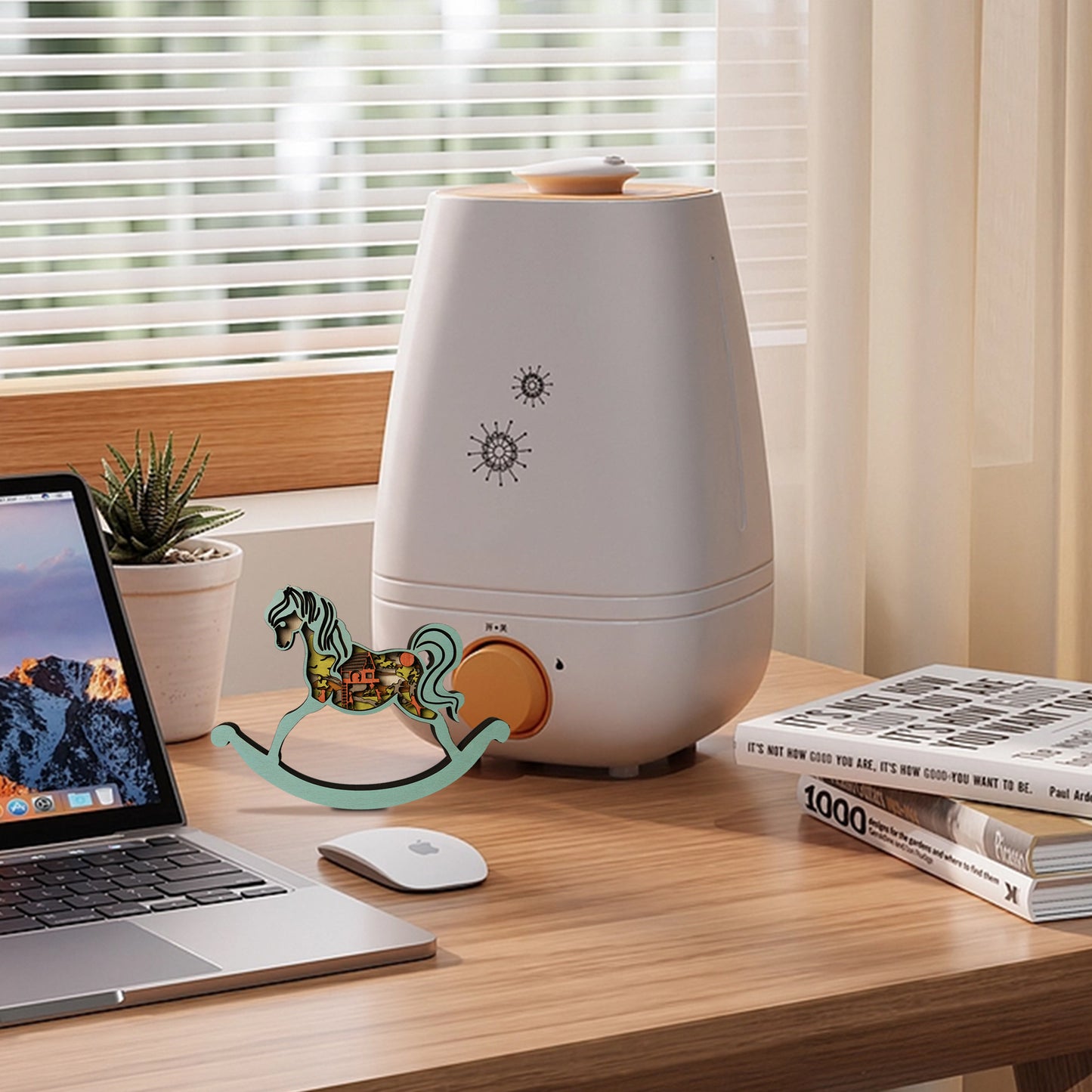 Wooden Rocking Horse Carving Handcraft Gift