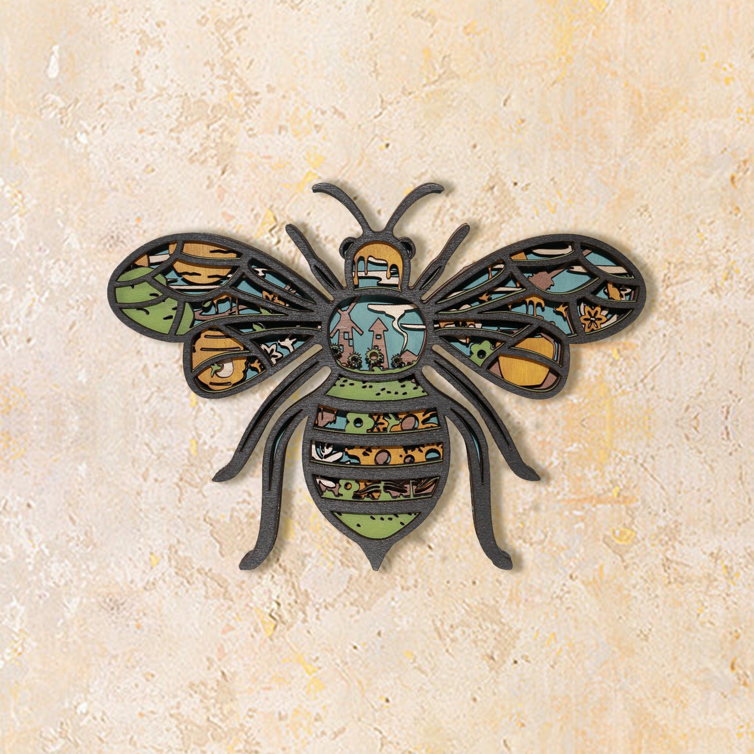 Wooden Honeybee Carving Handcraft Gift