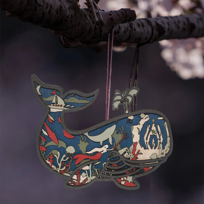 Wooden Whale Carving Handcraft Gift